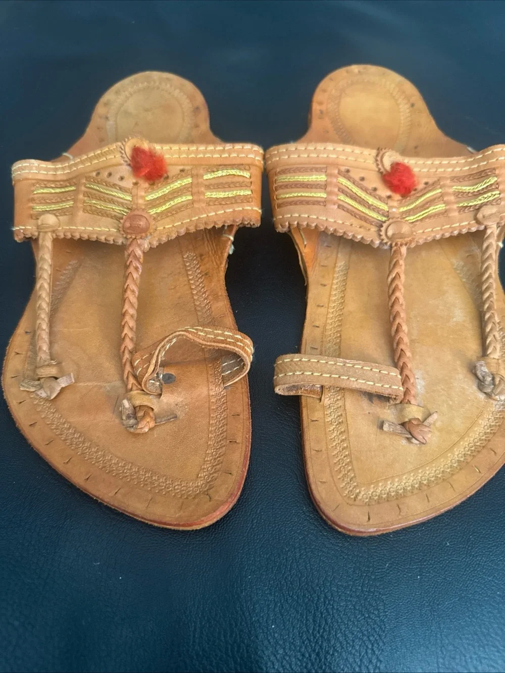 Mens Jesus sandal kolhapuri BOHO leather flat jutti KM39 chappal US size 9